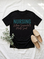 Nursing Science Meets Soul Shirt - Elegant RN Gift Inspirational Nurse Tee