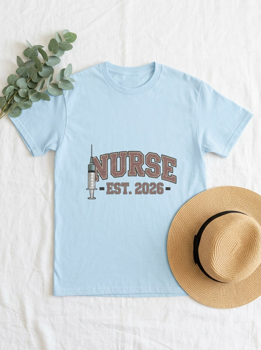 Nurse Est 2026 Shirt Nursing School Graduate RN Class of 2026 Gift