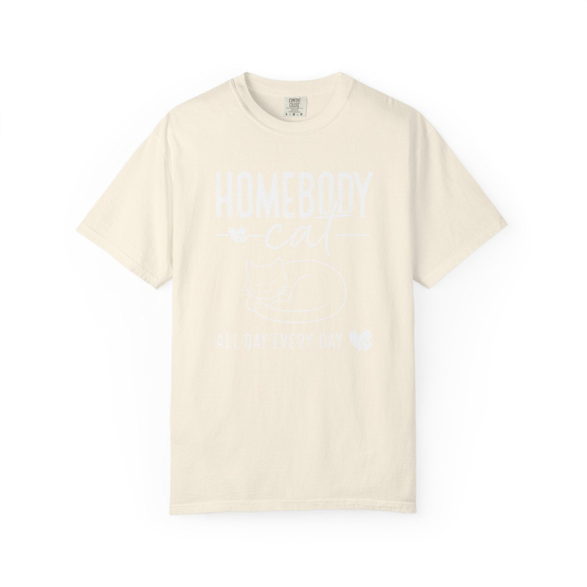 Homebody Cat All Day Every Day T-Shirt C - Ivory
