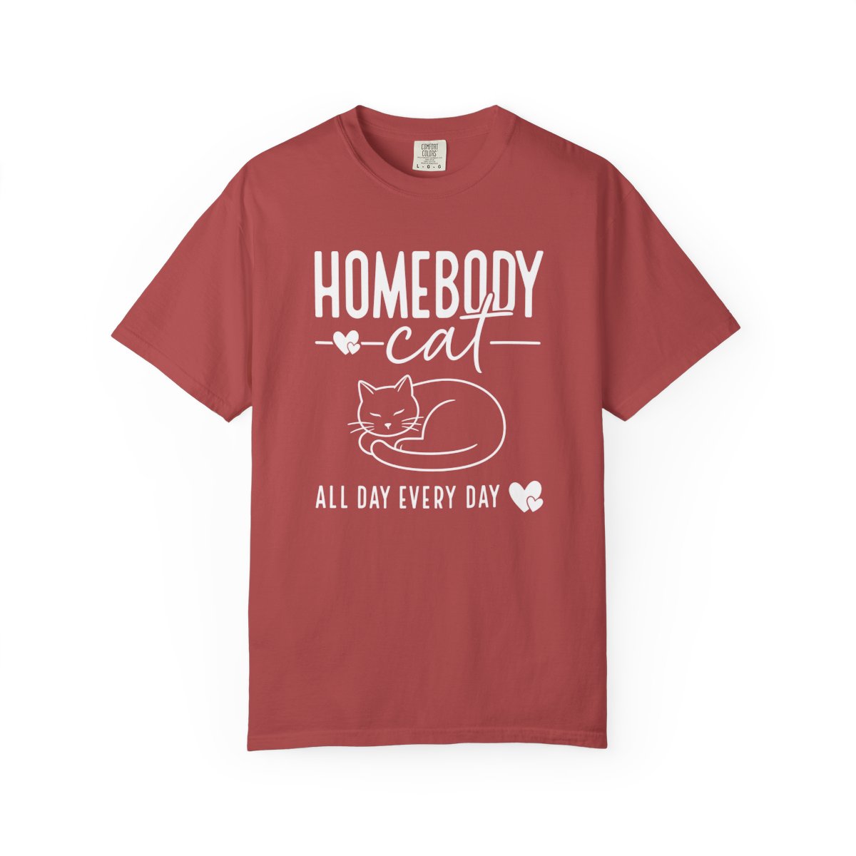 Homebody Cat All Day Every Day T-Shirt C - Crimson