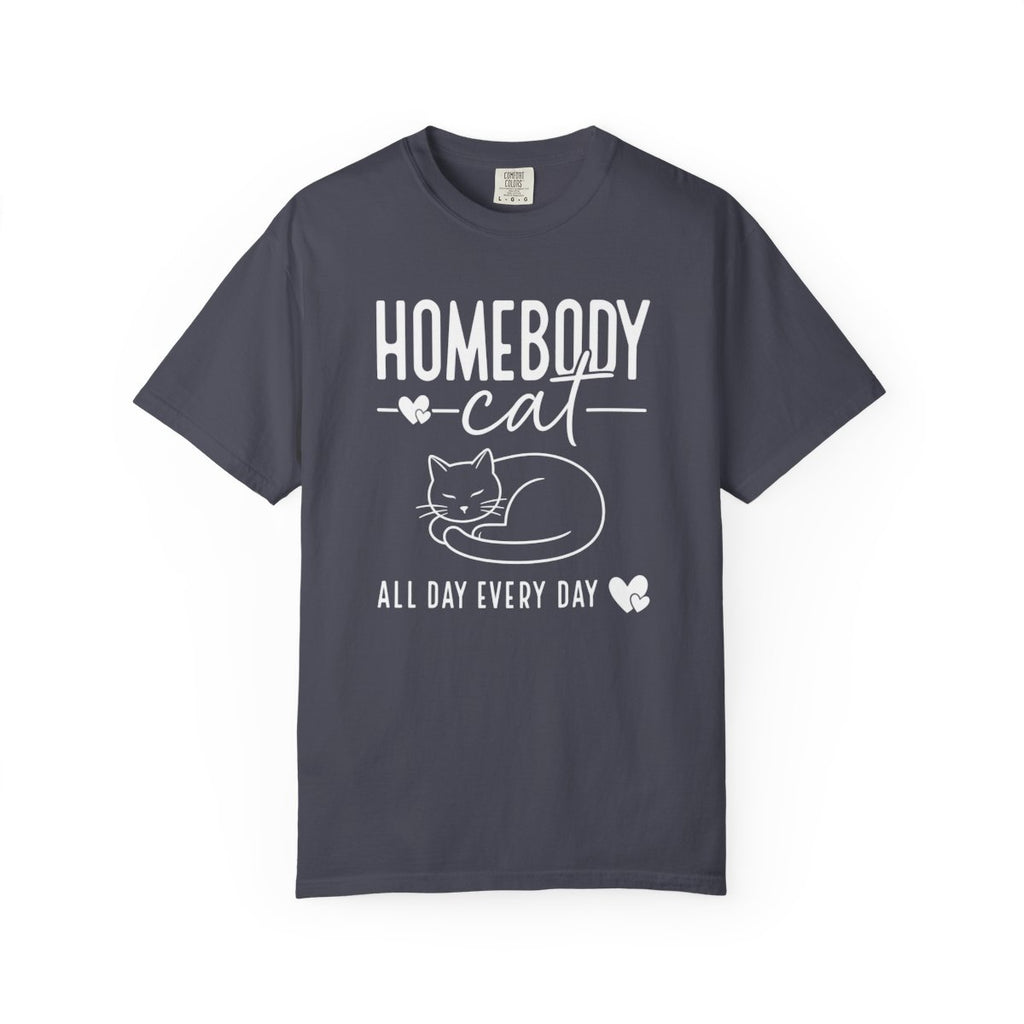 Homebody Cat All Day Every Day T-Shirt C - Navy
