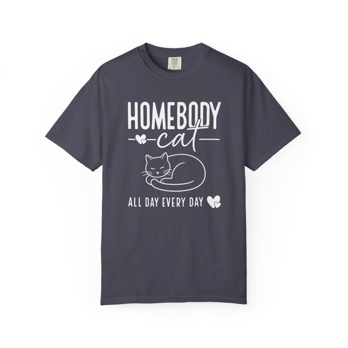Homebody Cat All Day Every Day T-Shirt C - Navy