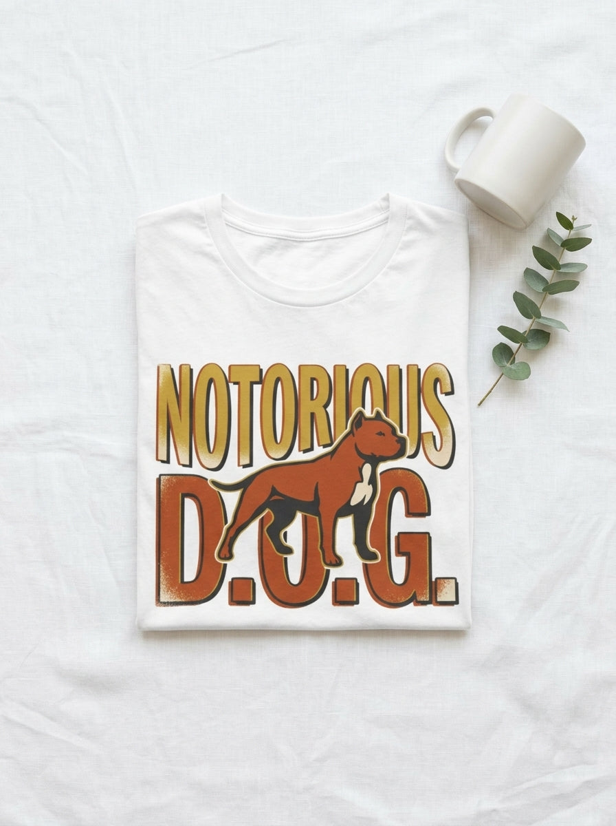 Notorious D.O.G. Shirt | Funny Dog Lover Rap Tee | 90s Hip Hop Style