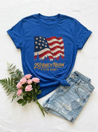 Women's 250 Years Of Freedom 1776-2026 American Flag Shirt