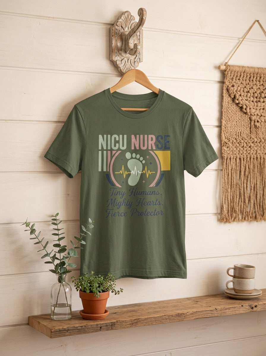 NICU Nurse Shirt - Neonatal ICU Gift - Tiny Humans RN Tee