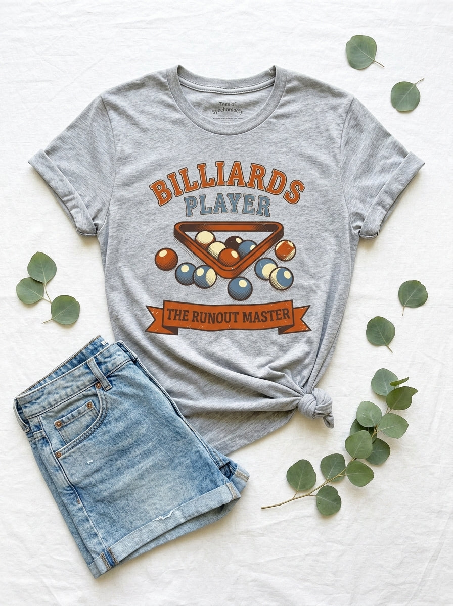 Billiards Player Since Shirt - Vintage Pool Hall Legacy Graphic Tee