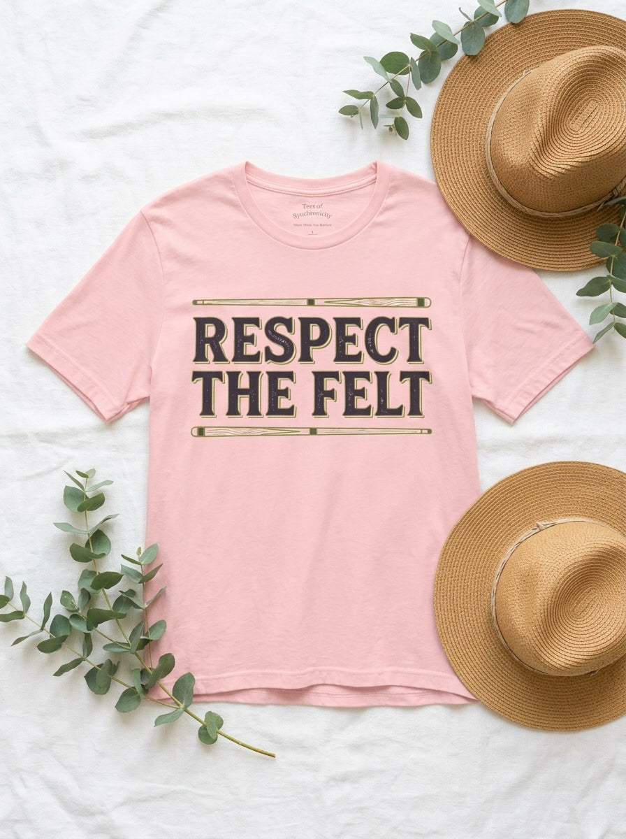 Billiards Player Shirt - Respect the Felt Vintage Pool Hall Tee