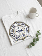 Certified Cat Person T-Shirt - Official Cat Lover Badge Design Tee