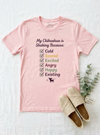 Chihuahua Shaking Checklist Shirt - Funny Chi Owner Humor Tee