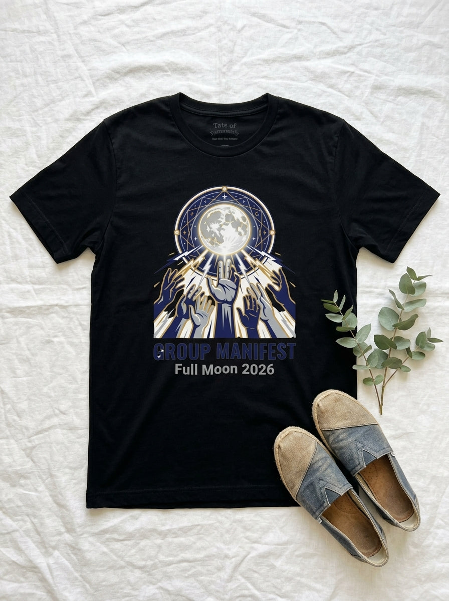Group Manifest Full Moon 2026 Shirt - Collective Manifestation Ritual Tee
