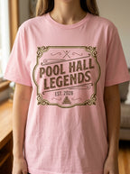 Pool Hall Legends Vintage Billiards T-Shirt - Classic Player Tee