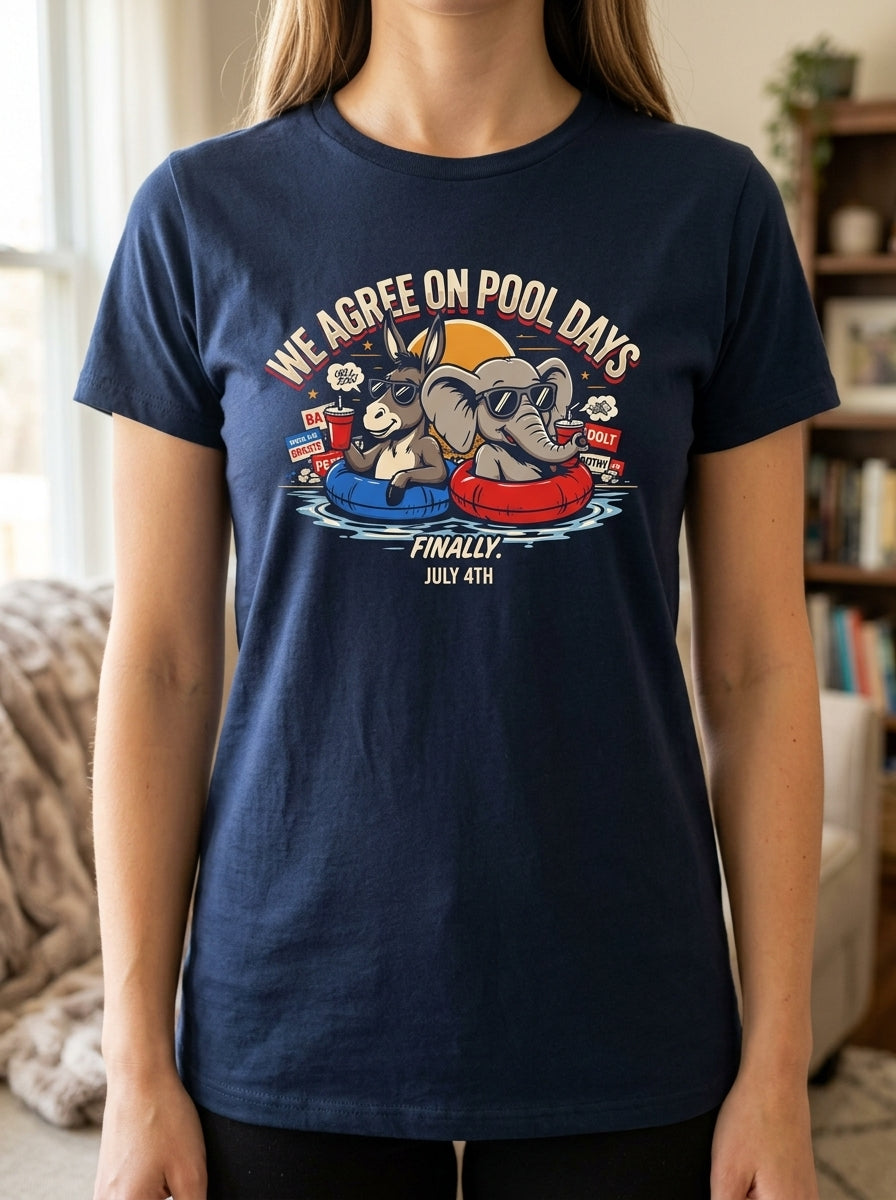 Women's 4th of July Bipartisan Pool Party Shirt