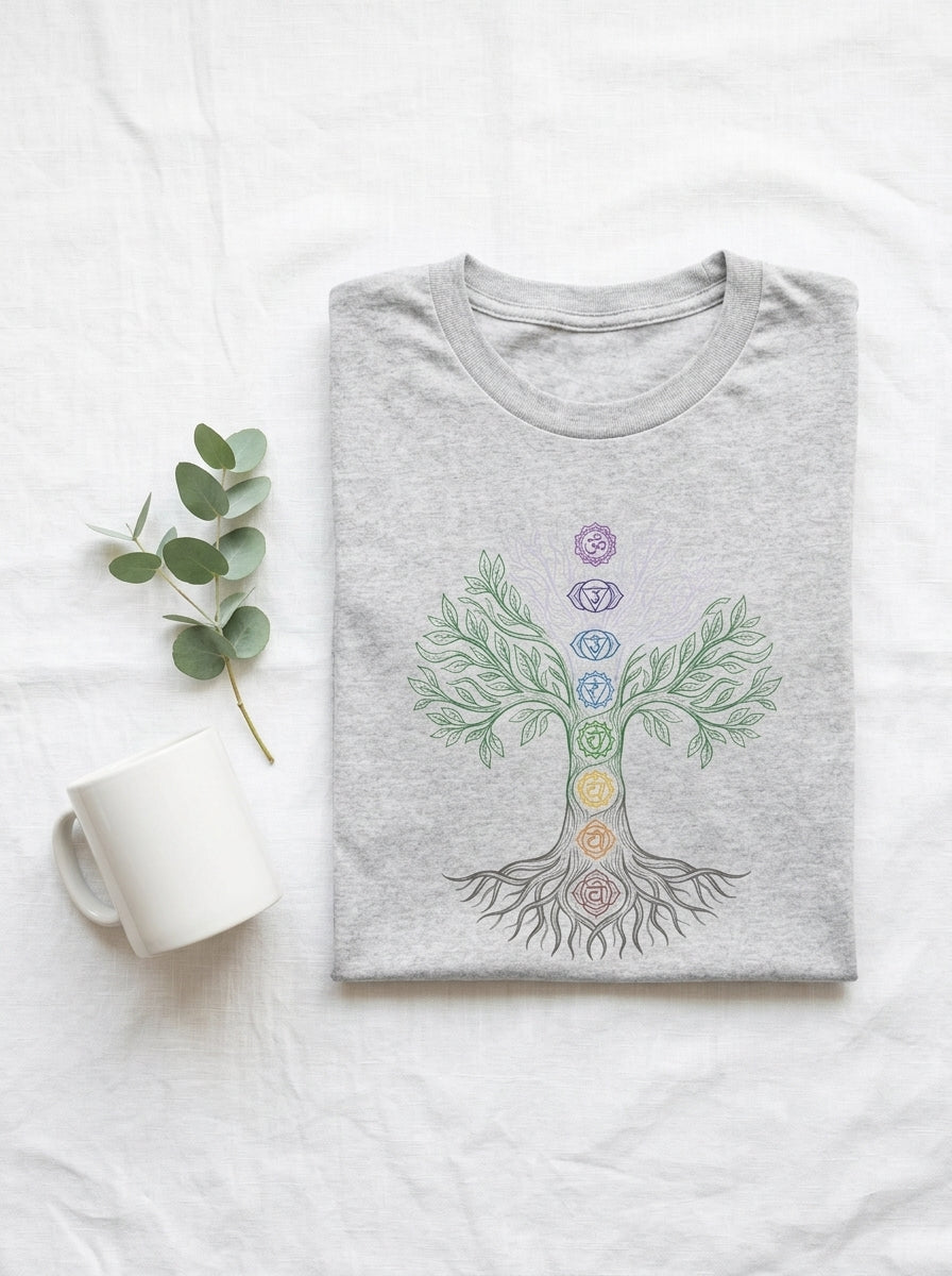 Tree of Life Chakra Shirt - Energy Body Yoga Alignment Tee