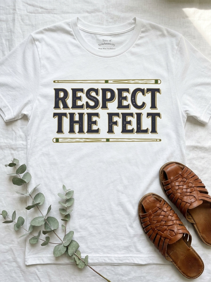 Billiards Player Shirt - Respect the Felt Vintage Pool Hall Tee