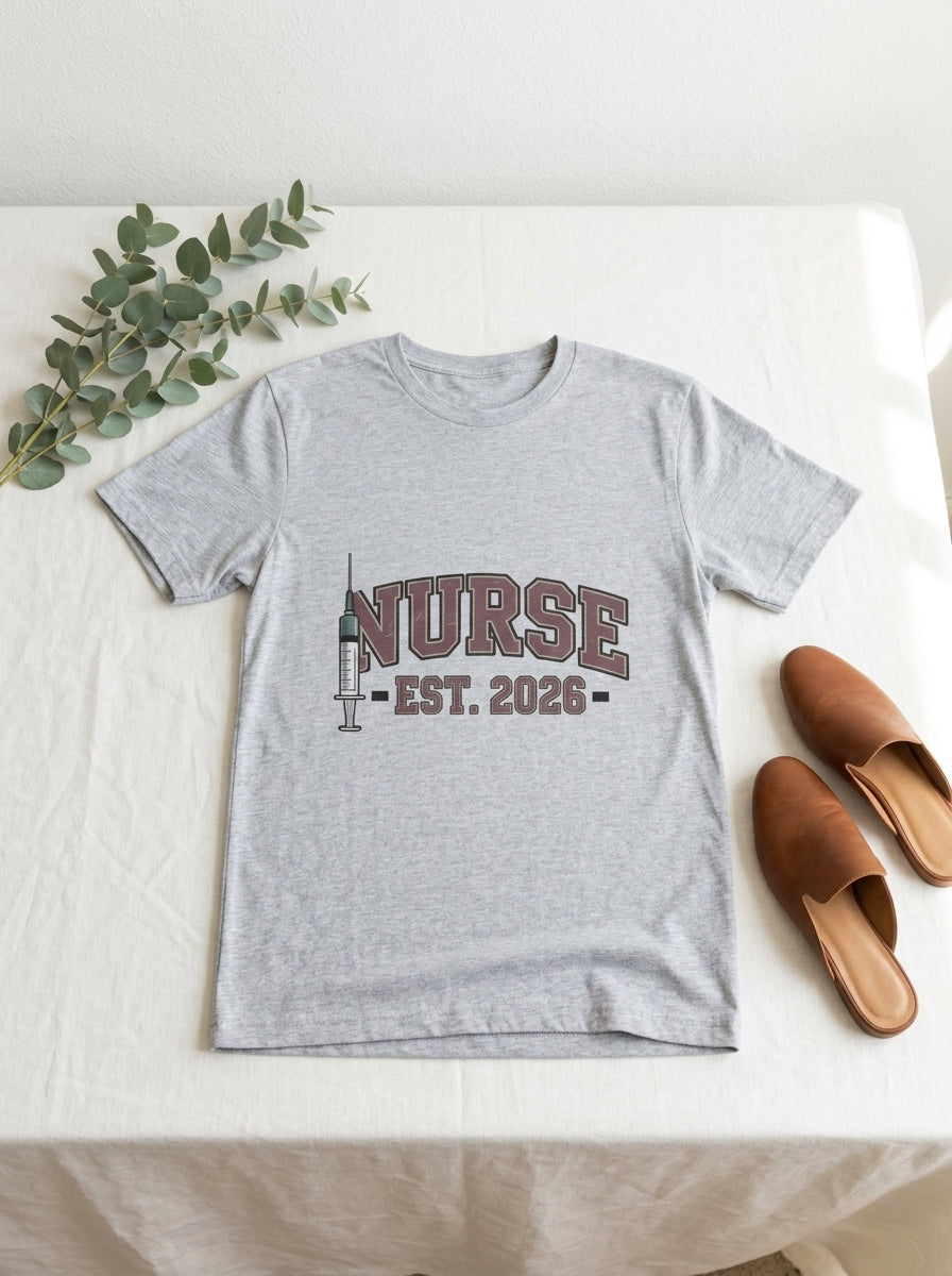 Nurse Est 2026 Shirt Nursing School Graduate RN Class of 2026 Gift