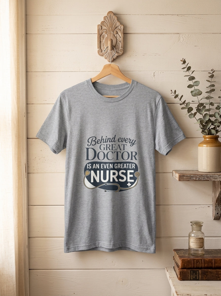 Behind Every Great Doctor Nurse Shirt RN Appreciation Gift Empowerment
