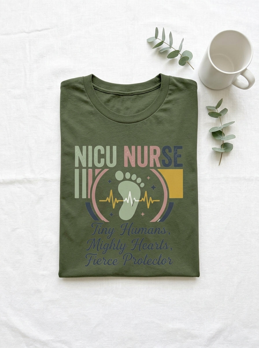 NICU Nurse Shirt - Neonatal ICU Gift - Tiny Humans RN Tee