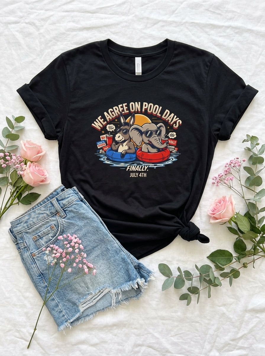 Women's 4th of July Bipartisan Pool Party Shirt