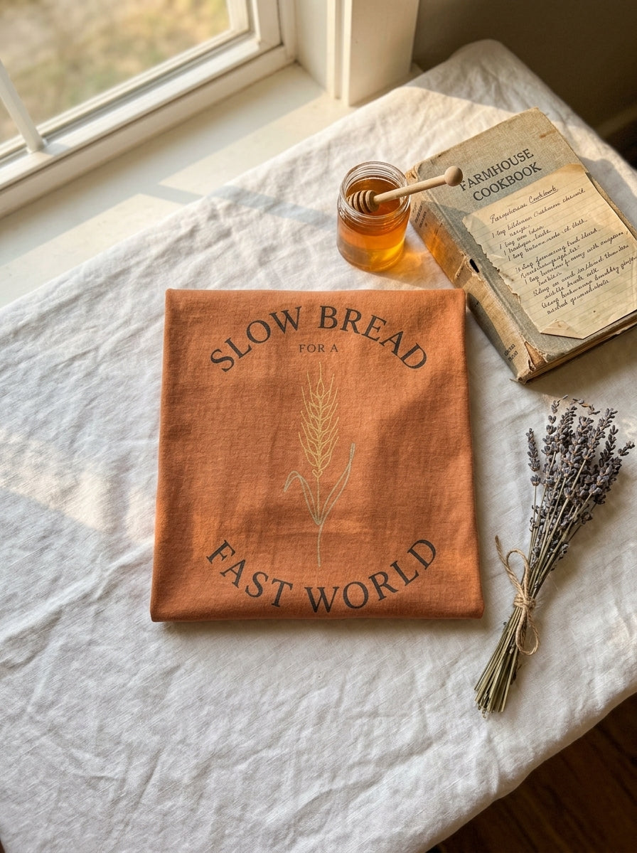Slow Bread Fast World Shirt - Artisan Sourdough Baker T-Shirt Gift