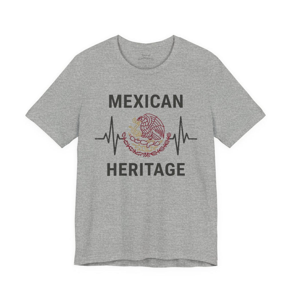 Mexican Heritage Heartbeat Shirt - Águil - Athletic Heather