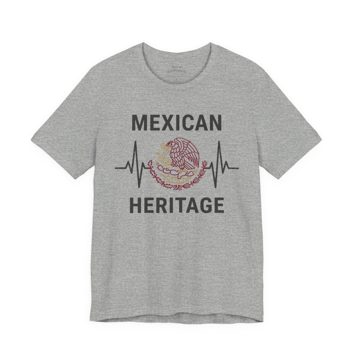 Mexican Heritage Heartbeat Shirt - Águil - Athletic Heather