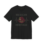 Mexican Heritage Heartbeat Shirt - Águil - Black
