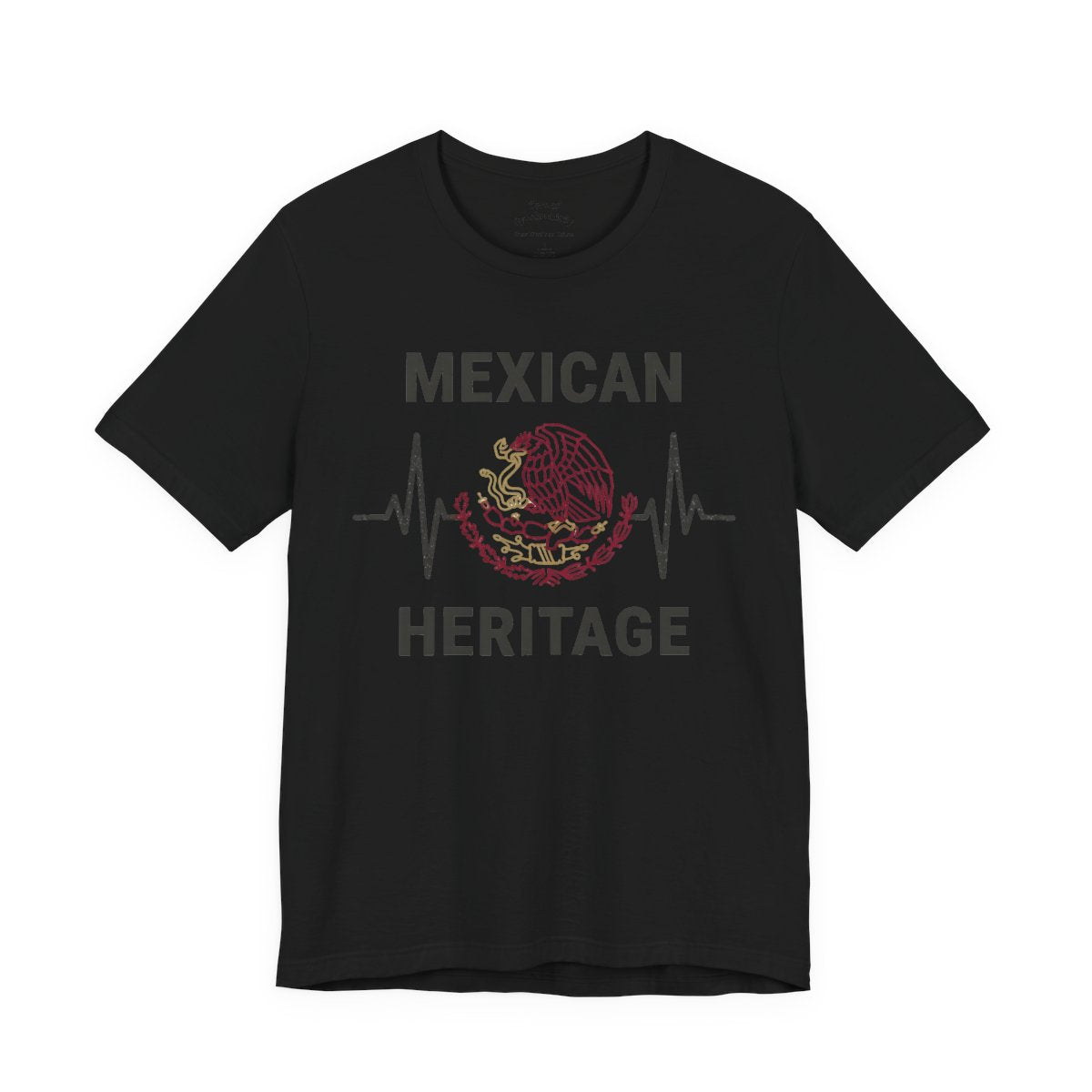 Mexican Heritage Heartbeat Shirt - Águil - Black