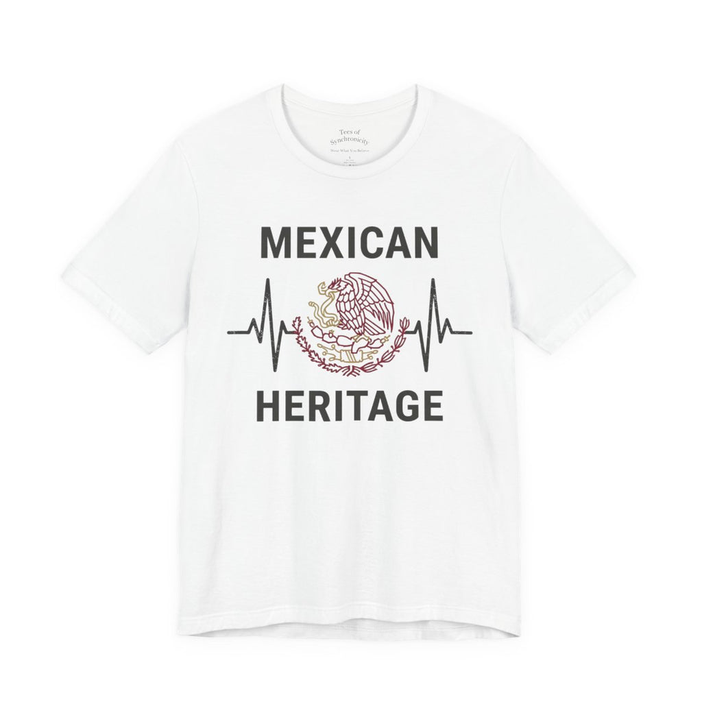 Mexican Heritage Heartbeat Shirt - Águil - White