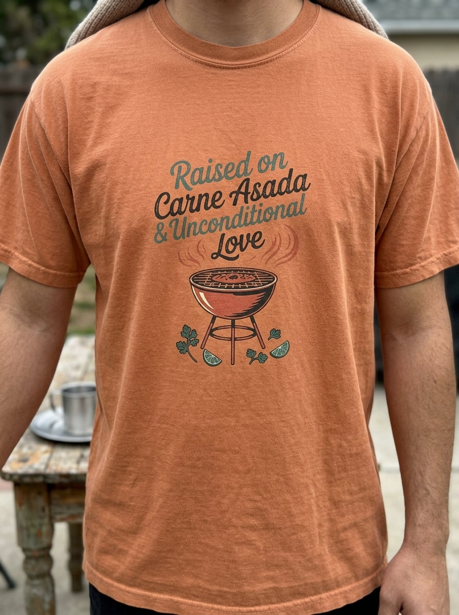 Raised on Carne Asada Mexican Family Shirt - Latino Heritage Gift Tee