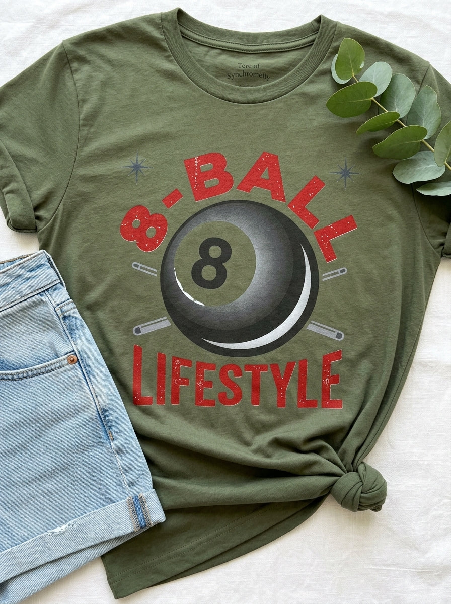 8-Ball Lifestyle Shirt - Billiards Identity Pool Player Graphic Tee