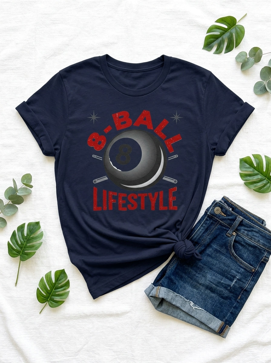 8-Ball Lifestyle Shirt - Billiards Identity Pool Player Graphic Tee