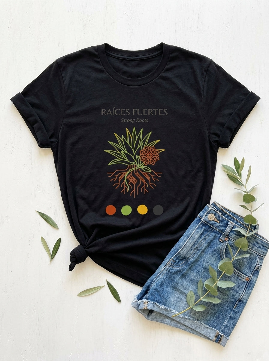 Raíces Fuertes Shirt - Strong Roots Mexican Heritage Cinco de Mayo Tee