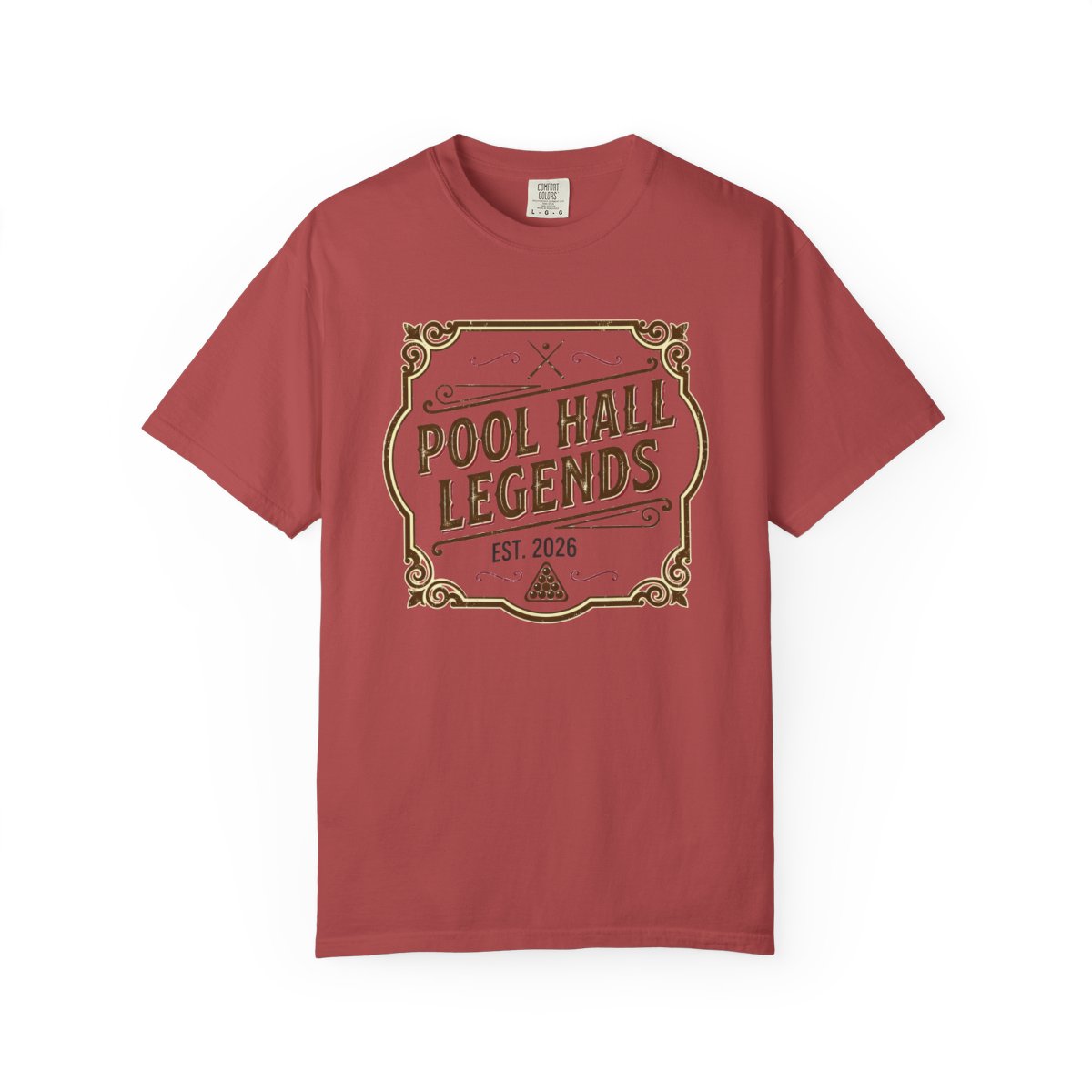 Pool Hall Legends Vintage Billiards T-Sh - Crimson
