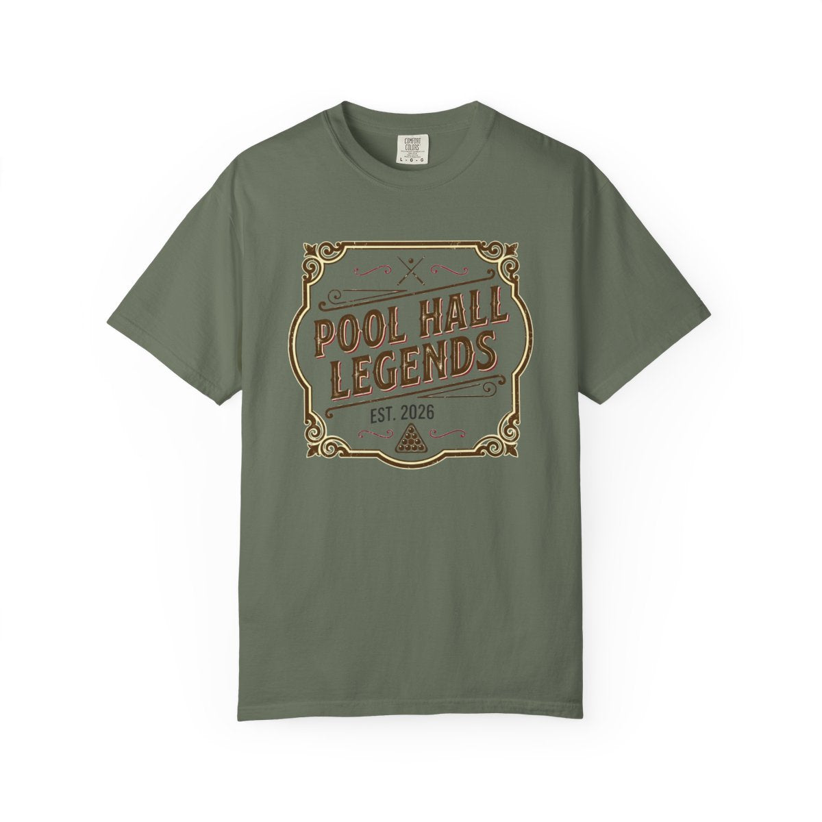 Pool Hall Legends Vintage Billiards T-Sh - Moss