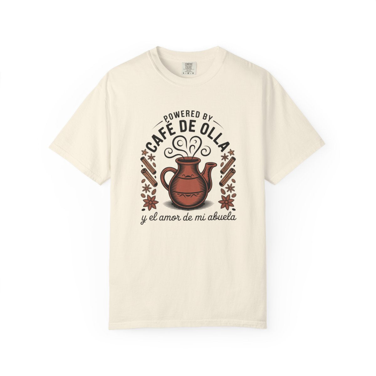 Powered by Café de Olla Shirt - Mexican  - Ivory
