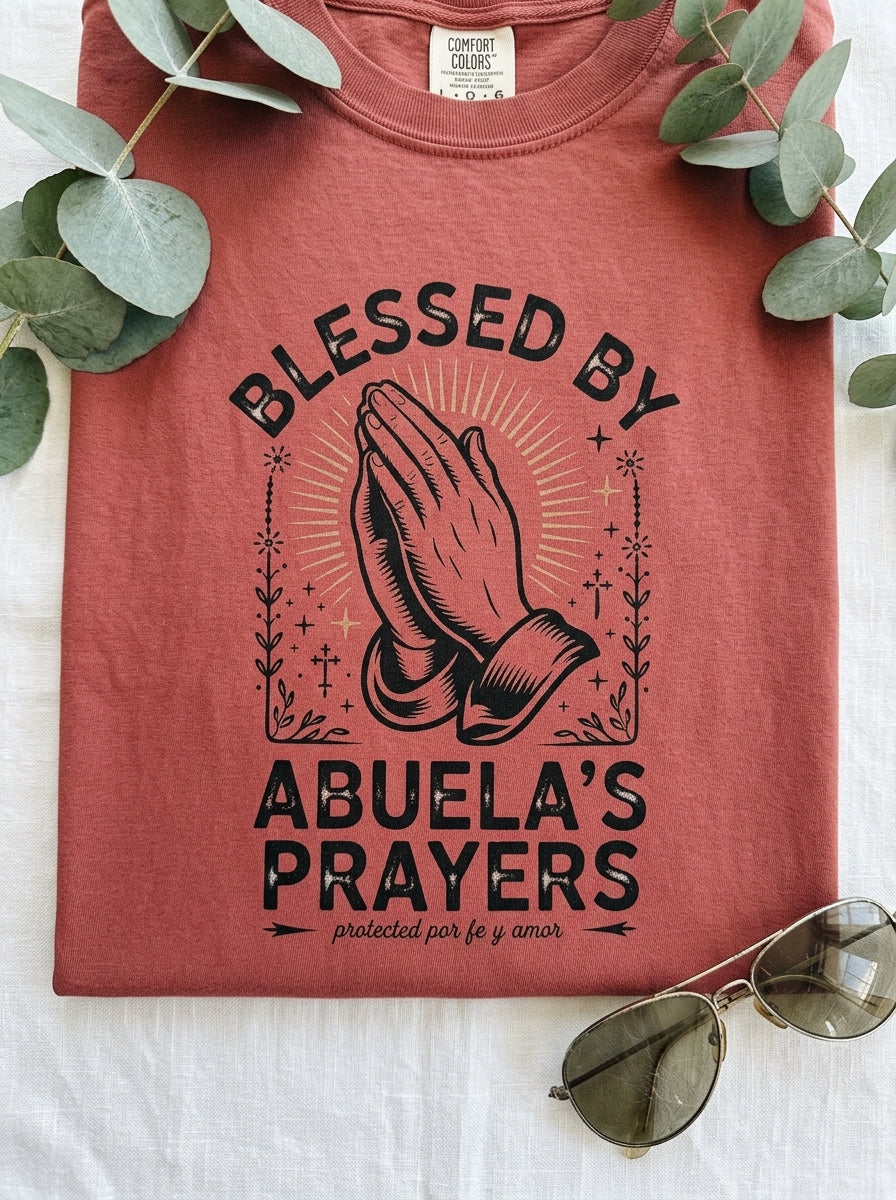 Abuela's Prayers Shirt - Mexican American Grandmother Heritage Gift Tee