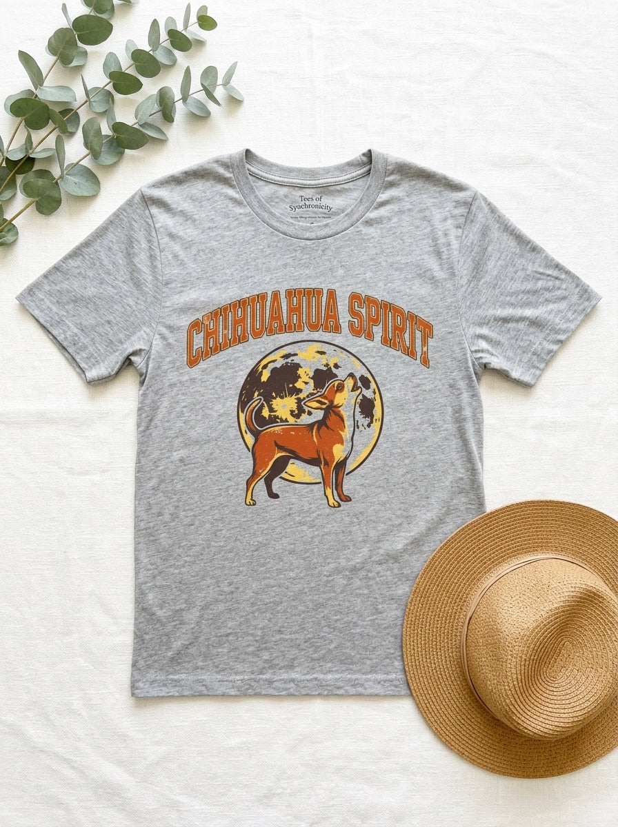 Chihuahua Howling Moon Vintage T-Shirt - Retro 90s Dog Graphic Tee
