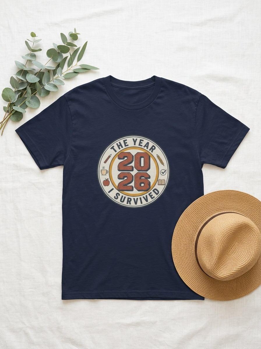 Teacher 2026 Shirt, Year I Survived Tee, Funny Teacher End of Year Gift