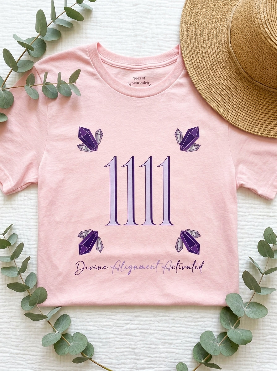 Angel Number 1111 Shirt - Amethyst Alignment Spiritual Awakening T-Shirt