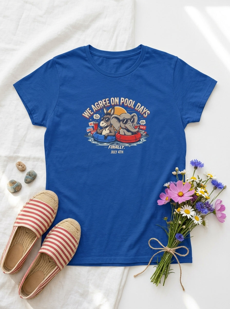 Women's 4th of July Bipartisan Pool Party Shirt