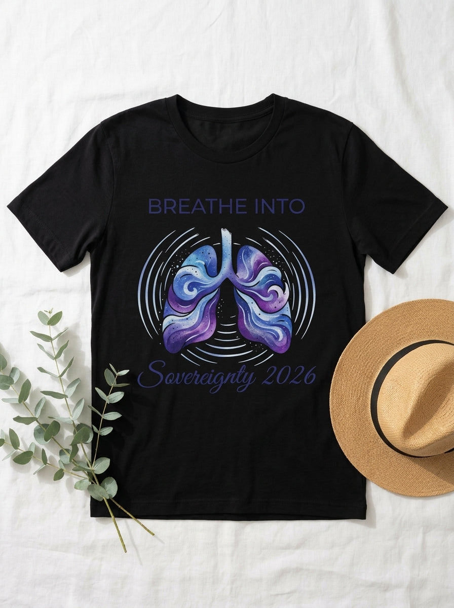 Breathe Into Sovereignty 2026 Shirt - Somatic Healing Breathwork T-Shirt
