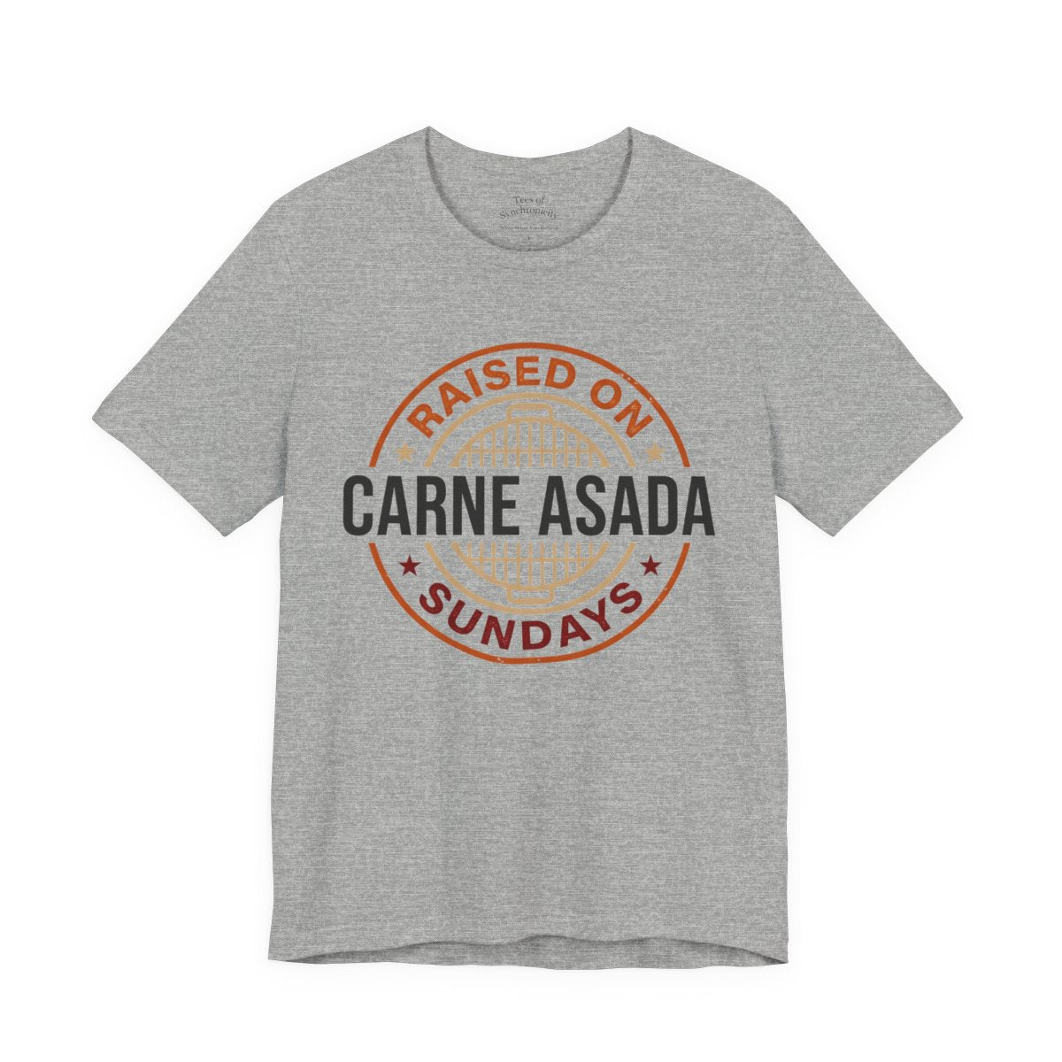 Raised on Carne Asada Sundays Shirt - Me - Athletic Heather
