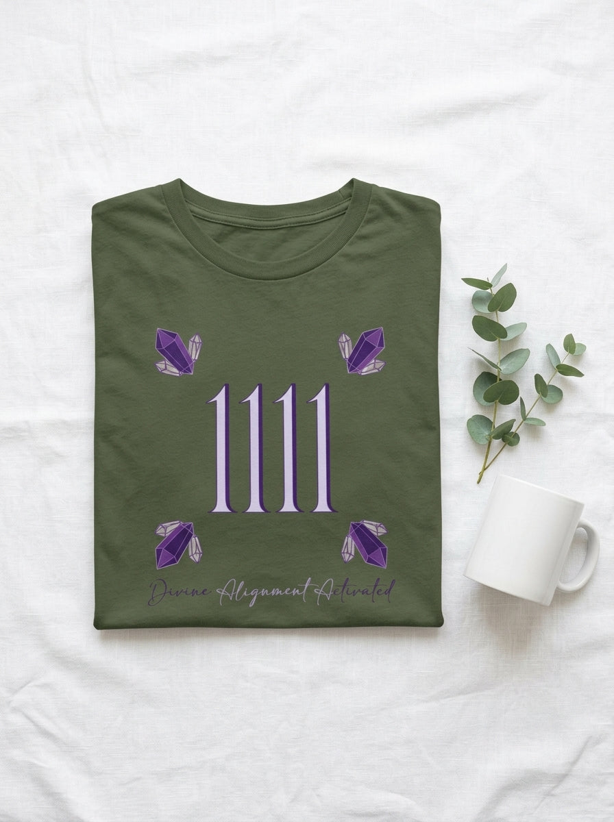 Angel Number 1111 Shirt - Amethyst Alignment Spiritual Awakening T-Shirt