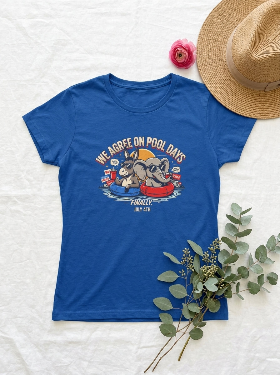 Women's 4th of July Bipartisan Pool Party Shirt