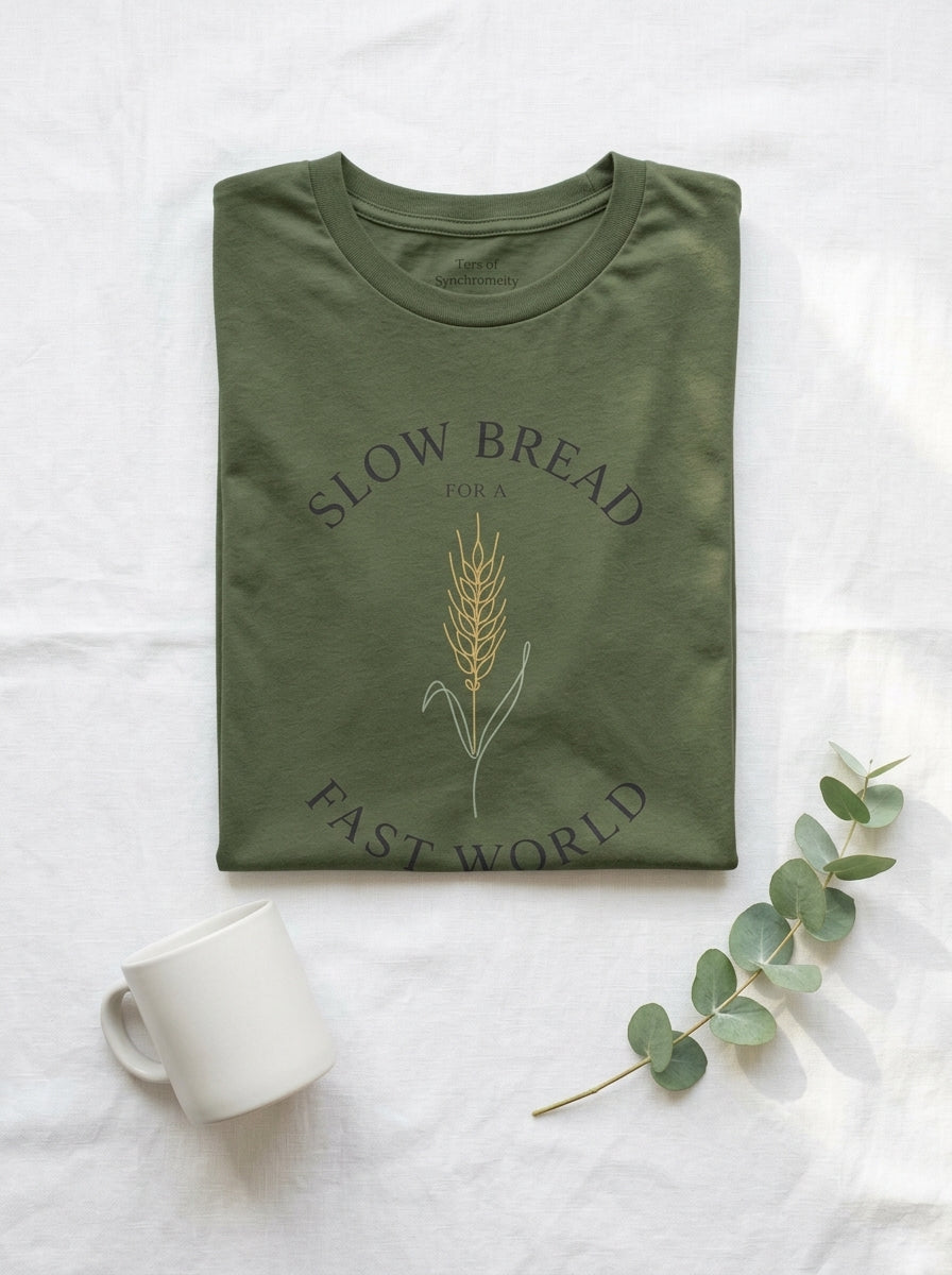 Slow Bread Fast World Shirt - Artisan Sourdough Baker T-Shirt Gift