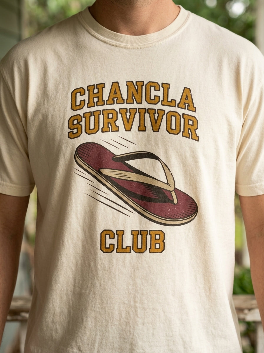 Chancla Survivor Shirt - Mexican Mom Humor Tee - Funny Heritage Gift