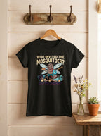Women's Funny July 4th BBQ Pool Party Mosquito Shirt for Family Chaos