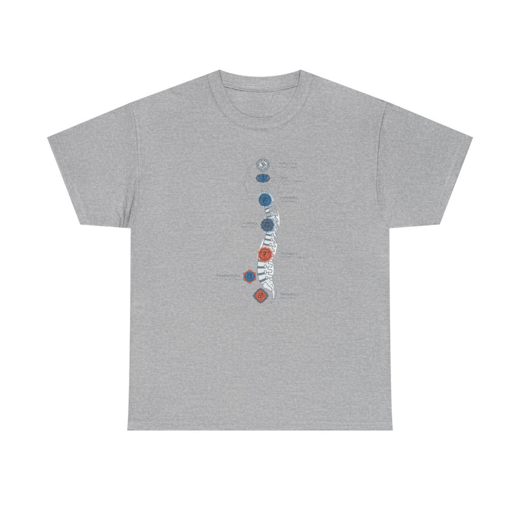 Subtle Body Chakra Spine Shirt - Energy  - Sport Grey