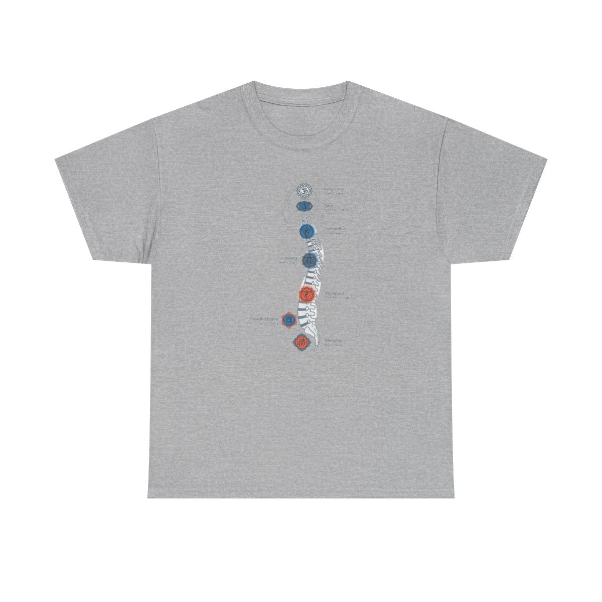 Subtle Body Chakra Spine Shirt - Energy  - Sport Grey