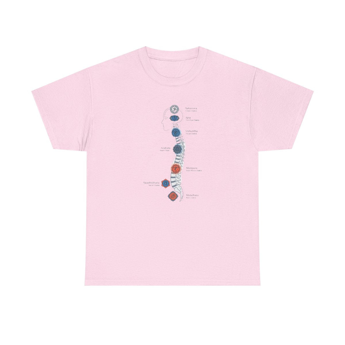 Subtle Body Chakra Spine Shirt - Energy  - Light Pink